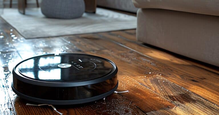 Kan een robotstofzuiger een natte plek opzuigen?