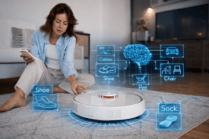 AI-objectherkenning bij een robotstofzuiger