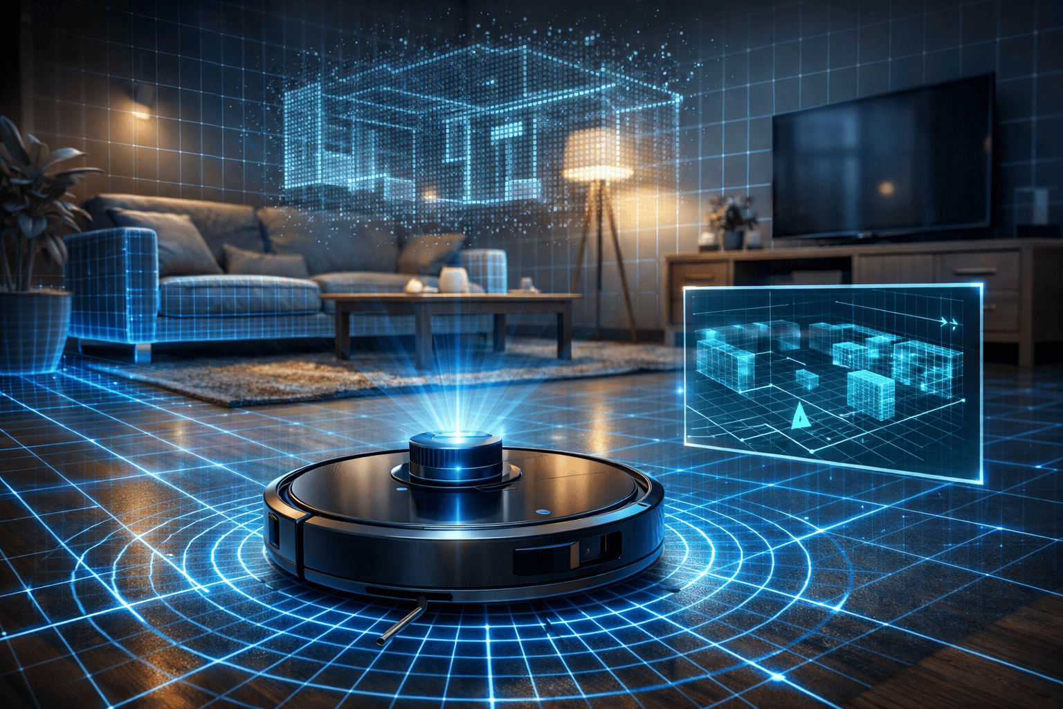 Slimme robotstofzuiger met LiDAR-mapping