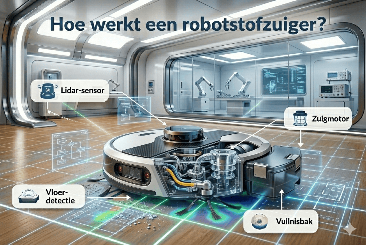 Hoe werkt een robotstofzuiger?