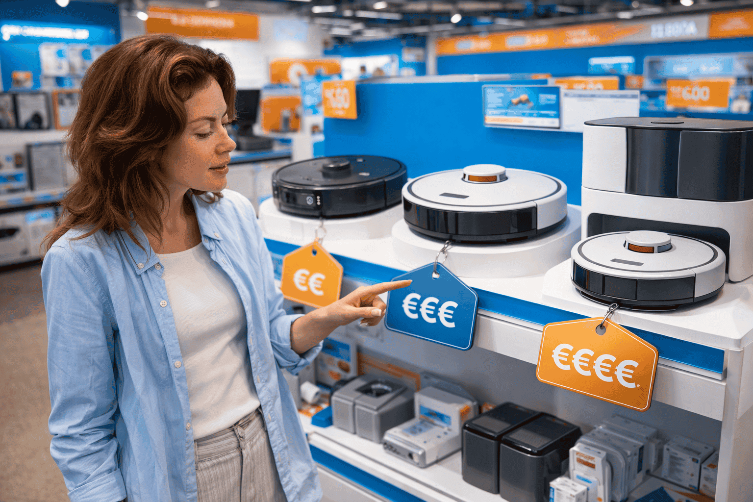 Prijzen robotstofzuigers vergelijken in winkel