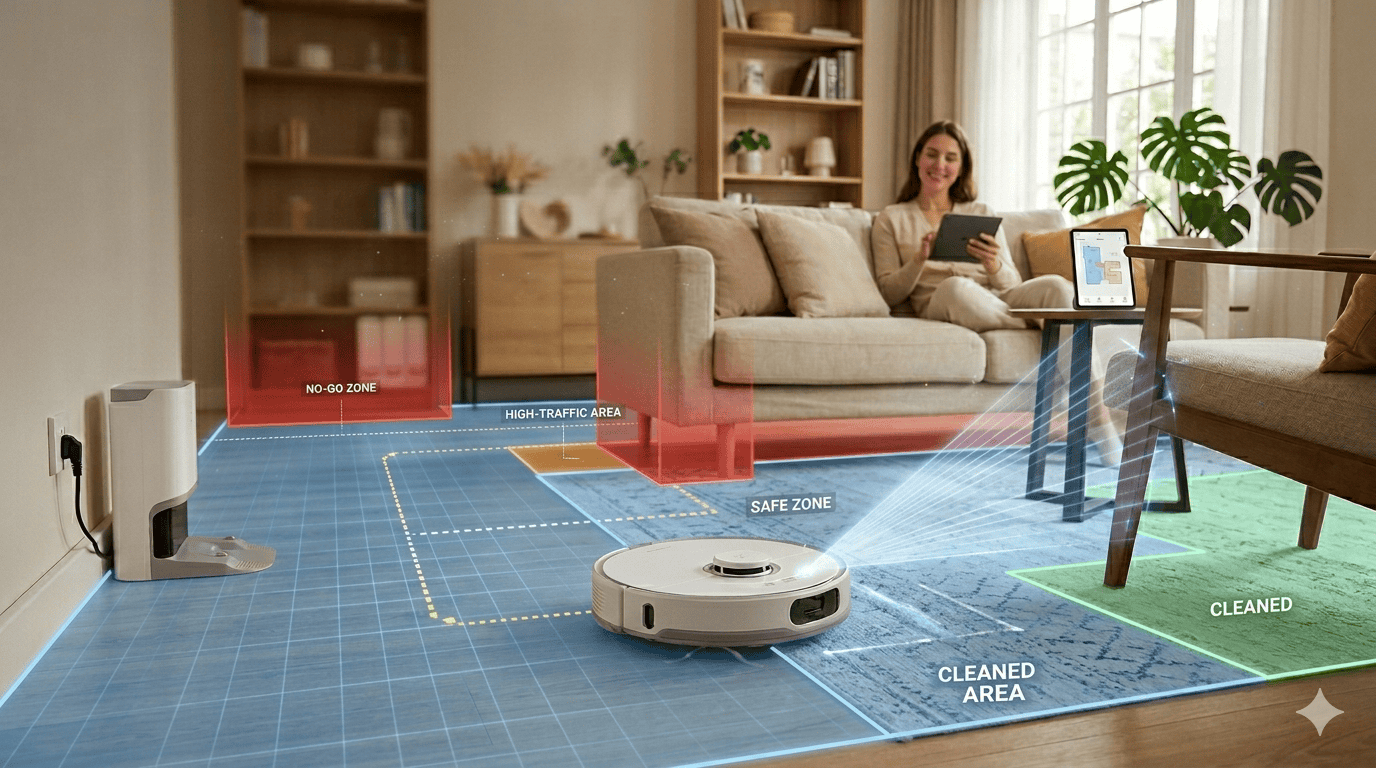 Hoe navigeert een robotstofzuiger in huis?