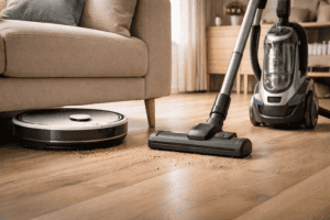 Zuigkracht gewone stofzuiger vs robotstofzuiger